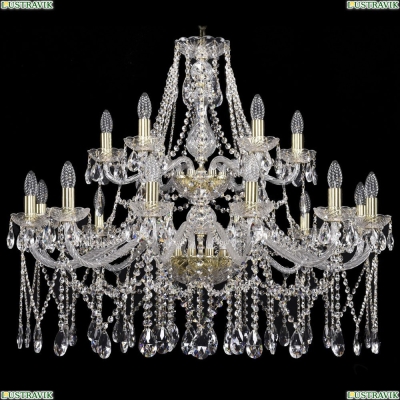 Люстра 1413/12+6/360/2d/G ★Bohemia Ivele Crystal, Золото► — Купить▼