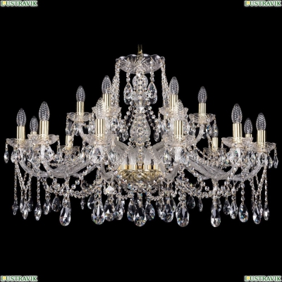 Люстра 1413/12+6/360/G ★Bohemia Ivele Crystal, Золото► — Купить▼