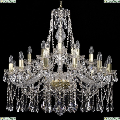 Люстра 1413/12+6+3/300/G ★Bohemia Ivele Crystal, Золото► — Купить▼