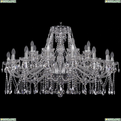 Люстра 1413/16+8/400/Ni ★Bohemia Ivele Crystal, Никель► — Купить▼