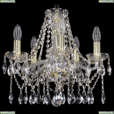 Люстра 1413/5/141/G ★Bohemia Ivele Crystal, Золото► — Купить▼