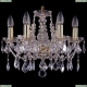 Люстра 1413/6/141/G/Leafs ★Bohemia Ivele Crystal, Золото► — Купить▼
