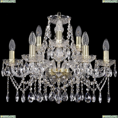 Люстра 1413/6+3/200/G ★Bohemia Ivele Crystal, Золото► — Купить▼