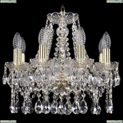 Люстра 1413/8/141/G ★Bohemia Ivele Crystal, Золото► — Купить▼