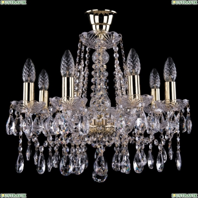 Люстра 1413/8/165/G/Tube ★Bohemia Ivele Crystal, Золото► — Купить▼