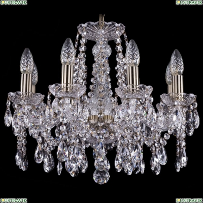 Люстра 1413/8/165/Pa ★Bohemia Ivele Crystal, Патина► — Купить▼