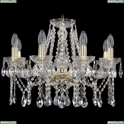 Люстра 1413/8/200/G ★Bohemia Ivele Crystal, Золото► — Купить▼
