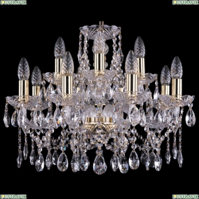 Люстра 1413/8+4/200/G ★Bohemia Ivele Crystal, Золото► — Купить▼