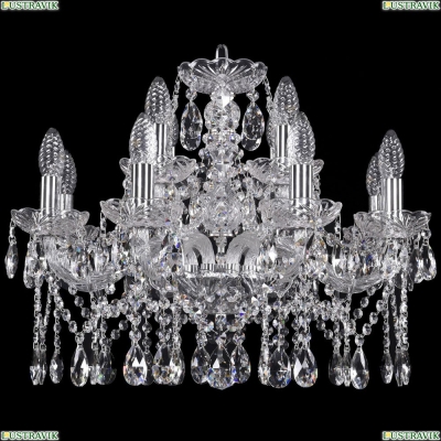 Люстра 1413/8+4/200/Ni ★Bohemia Ivele Crystal, Никель► — Купить▼