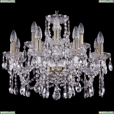 Люстра 1413/8+4/200/Pa ★Bohemia Ivele Crystal, Патина► — Купить▼