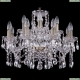 Люстра 1413/8+4/200/Pa ★Bohemia Ivele Crystal, Патина► — Купить▼