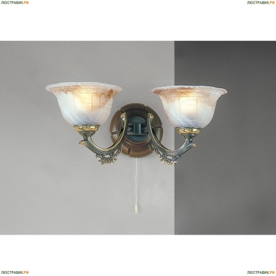 Бра A 2801/2 ★Reccagni Angelo, 2 x 60Вт☀, Бронза► — Купить▼