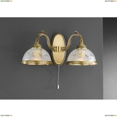 Бра A 6202/2 ★Reccagni Angelo, 2 x 60Вт☀, Бронза► — Купить▼
