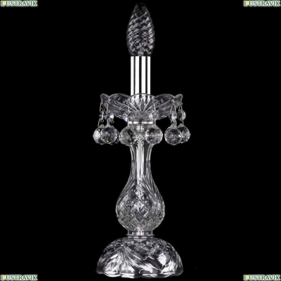 Настольная лампа 1409L/1-27/Ni ★Bohemia Ivele Crystal, Никель► — Купить▼