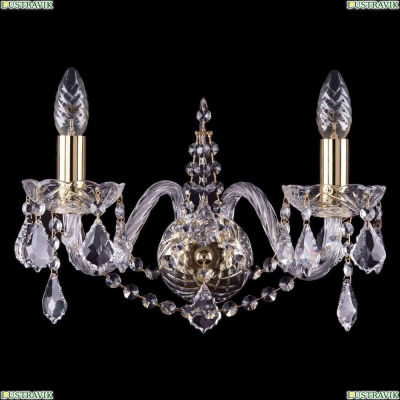 Бра 1411B/2/160/G/Leafs ★Bohemia Ivele Crystal, Золото► — Купить▼