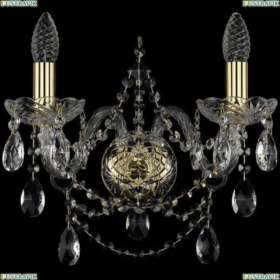 Бра 1411B/2/160/G ★Bohemia Ivele Crystal, Золото► — Купить▼
