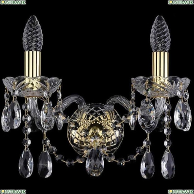 Бра 1413B/2/141/G ★Bohemia Ivele Crystal, Золото► — Купить▼