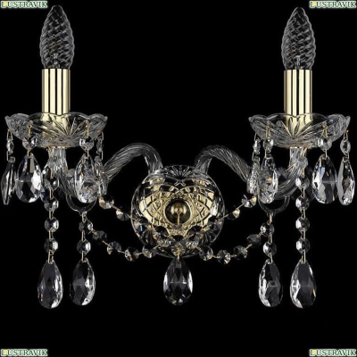 Бра 1413B/2/165/G ★Bohemia Ivele Crystal, Золото► — Купить▼