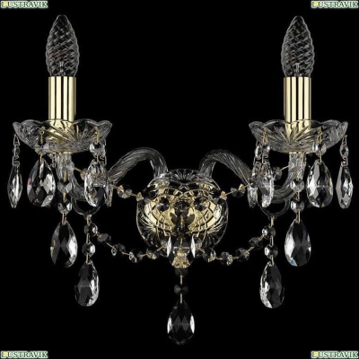 Бра 1415B/2/165/G ★Bohemia Ivele Crystal, Золото► — Купить▼