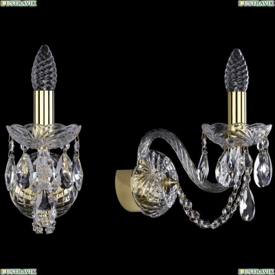 Бра 1402B/1/160/G ★Bohemia Ivele Crystal, Золото► — Купить▼