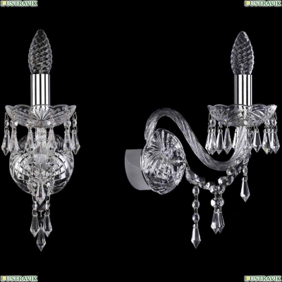 Бра 1403B/1/160/Ni ★Bohemia Ivele Crystal, Никель► — Купить▼