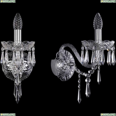 Бра 1403B/1/160/XL/Ni ★Bohemia Ivele Crystal, Никель► — Купить▼