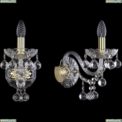 Бра 1409B/1/160/XL/G ★Bohemia Ivele Crystal, Золото► — Купить▼