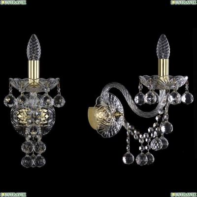 Бра 1409B/1/195/XL/G ★Bohemia Ivele Crystal, Золото► — Купить▼