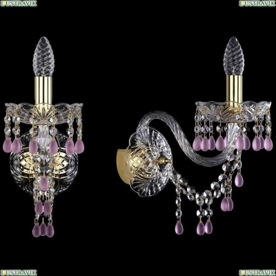 Бра 1410B/1/195/XL/G/V7010 ★Bohemia Ivele Crystal, Золото► — Купить▼