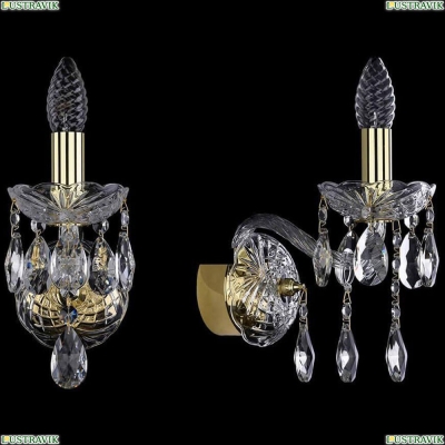 Бра 1413B/1/141/G ★Bohemia Ivele Crystal, Золото► — Купить▼