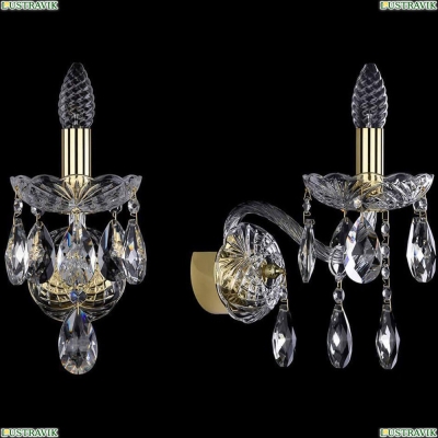 Бра 1413B/1/165/XL/G ★Bohemia Ivele Crystal, Золото► — Купить▼
