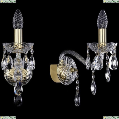 Бра 1415B/1/165/G ★Bohemia Ivele Crystal, Золото► — Купить▼