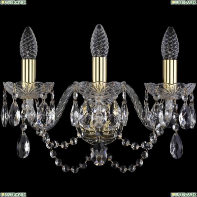 Бра 1402B/3/160/G ★Bohemia Ivele Crystal, Золото► — Купить▼