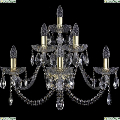 Бра 1402B/3+2+1/240/XL/G ★Bohemia Ivele Crystal, Золото► — Купить▼