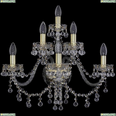 Бра 1409B/3+2+1/240/G ★Bohemia Ivele Crystal, Золото► — Купить▼