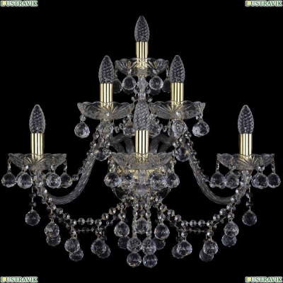 Бра 1409B/3+2+1/240/XL/G ★Bohemia Ivele Crystal, Золото► — Купить▼