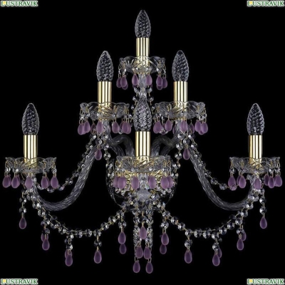 Бра 1410B/3+2+1/240/G/V7010 ★Bohemia Ivele Crystal, Золото► — Купить▼
