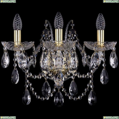 Бра 1411B/3/160/XL/G ★Bohemia Ivele Crystal, Золото► — Купить▼