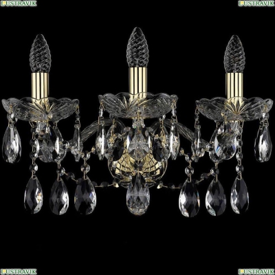 Бра 1413B/3/165/XL/G ★Bohemia Ivele Crystal, Золото► — Купить▼