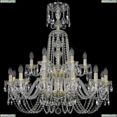 Люстра 1402/12+6/300/XL-91/2d/G ★Bohemia Ivele Crystal, Золото► — Купить▼