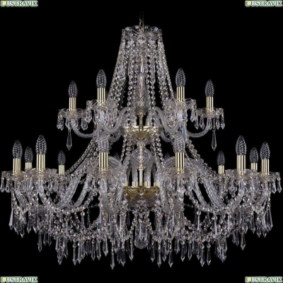 Люстра 1403/12+6/360/2d/G ★Bohemia Ivele Crystal, Золото► — Купить▼