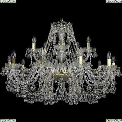 Люстра 1409/10+5/360/G ★Bohemia Ivele Crystal, Золото► — Купить▼