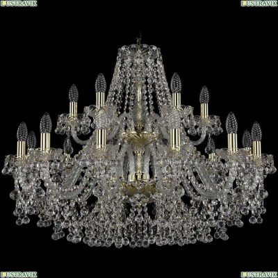Люстра 1409/12+6/300/2d/G ★Bohemia Ivele Crystal, Золото► — Купить▼