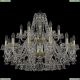 Люстра 1409/12+6/300/2d/G ★Bohemia Ivele Crystal, Золото► — Купить▼