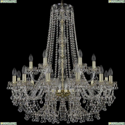 Люстра 1409/12+6/300/h-95/G ★Bohemia Ivele Crystal, Золото► — Купить▼