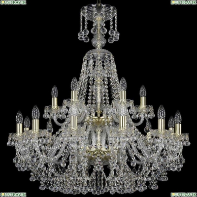 Люстра 1409/12+6/300/XL-94/2d/G ★Bohemia Ivele Crystal, Золото► — Купить▼