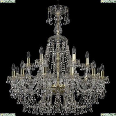 Люстра 1409/12+6/300/XL-95/G ★Bohemia Ivele Crystal, Золото► — Купить▼
