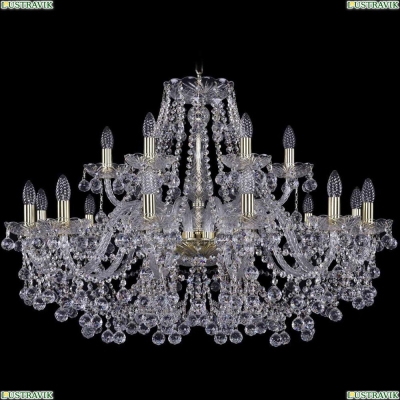Люстра 1409/12+6/360/G ★Bohemia Ivele Crystal, Золото► — Купить▼