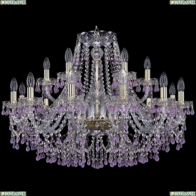 Люстра 1410/12+6/300/G/V7010 ★Bohemia Ivele Crystal, Золото► — Купить▼