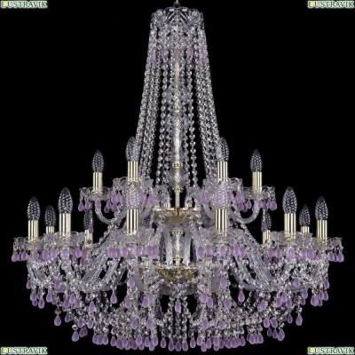 Люстра 1410/12+6/300/h-95/2d/G/V7010 ★Bohemia Ivele Crystal, Золото► — Купить▼